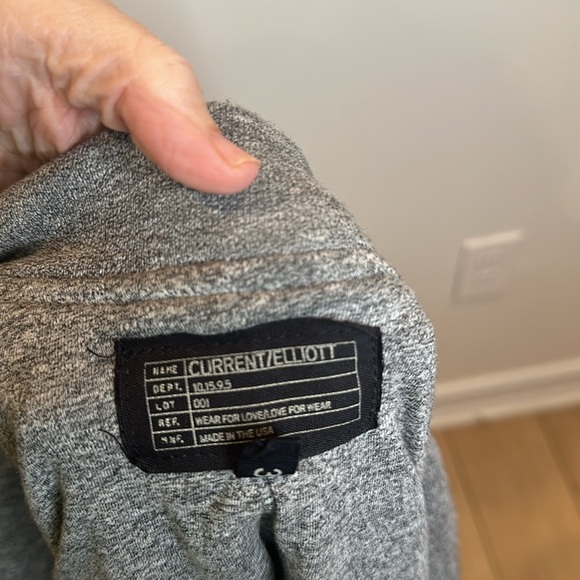 CURRENT ELLIOT THE EASY BIKER ZIP SOFT KNIT JACKET HEATHER GREY SIZE 3 (Sz 10) - Picture 11 of 13